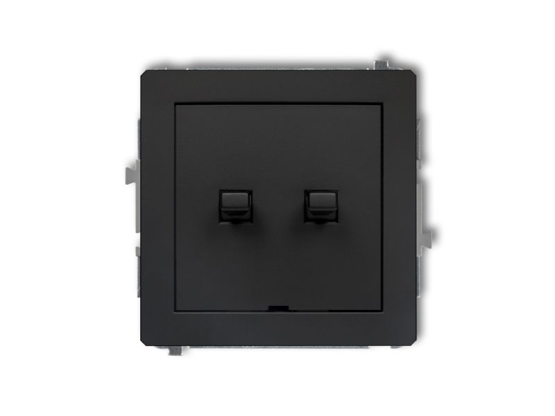 Karlik 12DWPUS-44.1, Trykknapkontakt, Sort, IP20, 250 V, 10 A