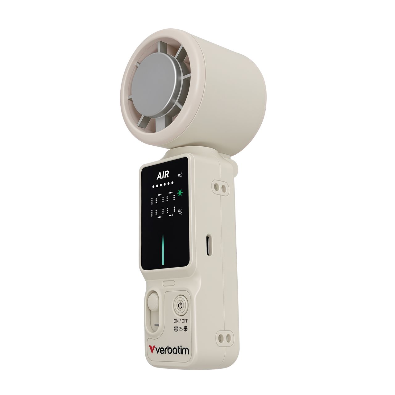 Verbatim Cool `n` Go Ice Touch Pro håndblæser hvid/sølv 32348