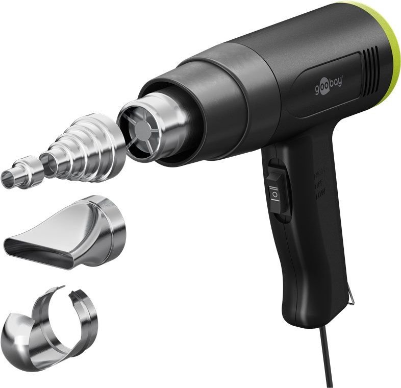 Goobay 77822, Varmluftspistol, Svart, 450 l/min, 500 ° C, 50 ° C, AC
