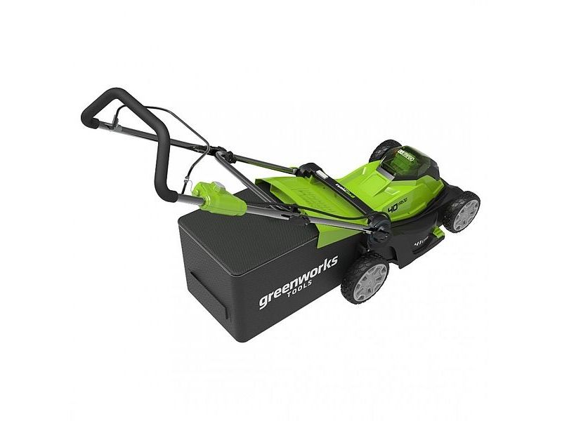 Greenworks 2504707UB 40 V Batteri Plæneklipper - Inkl. 4 Ah Batteri og Oplader