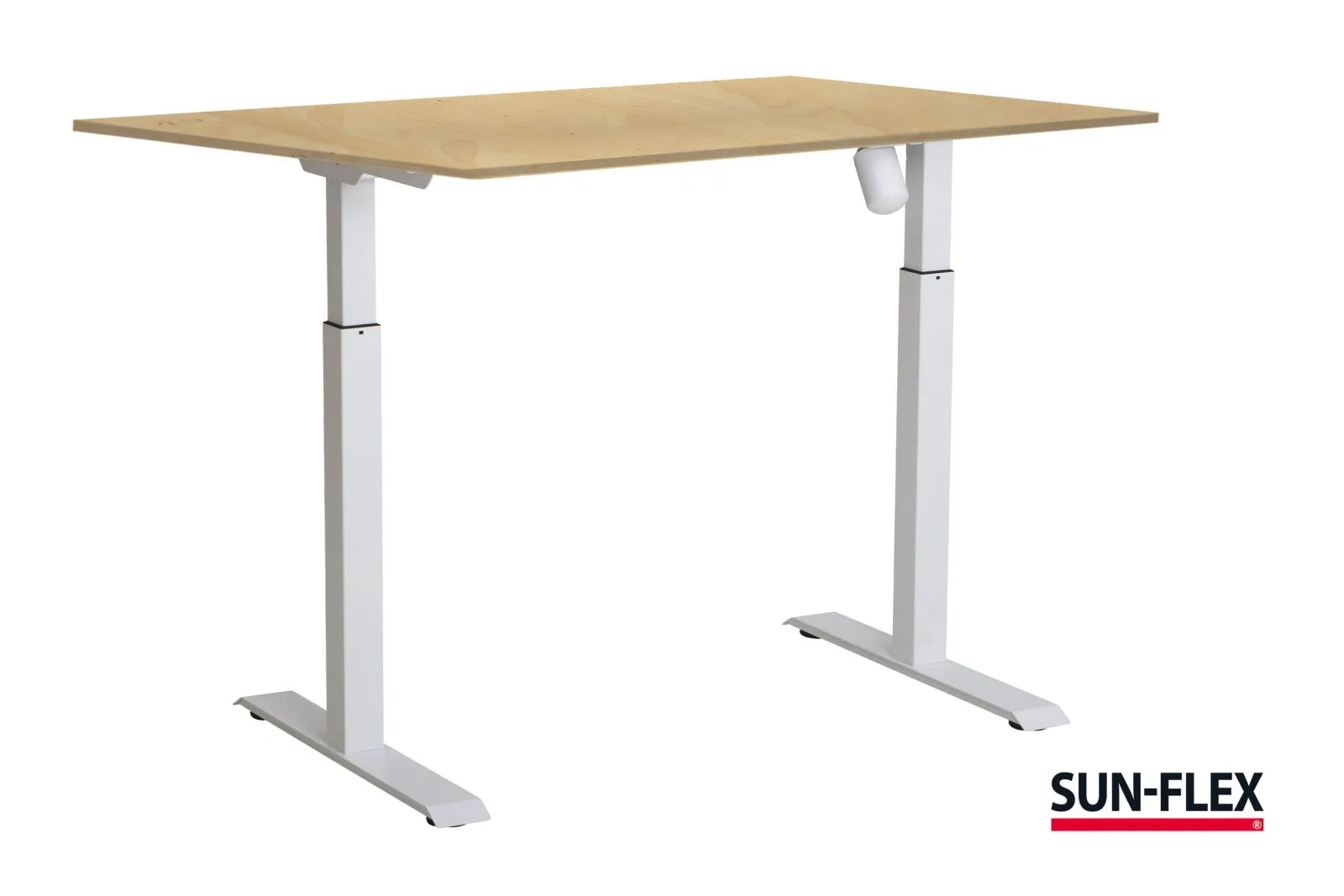 SUN-FLEX®EASYDESK ADAPT l, Pure White, Birchlaminate, 160*80 cm | Möbler - Bord - Kontorsbord | GameStuff