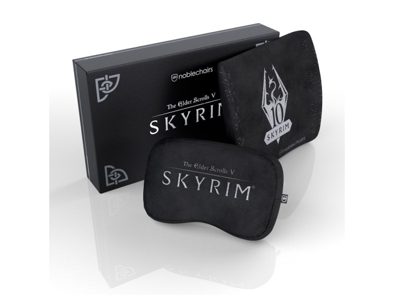 noblechairs Memory Foam pudesæt til gamerstole- SKYRIM Edition Puder - GEEKD.dk