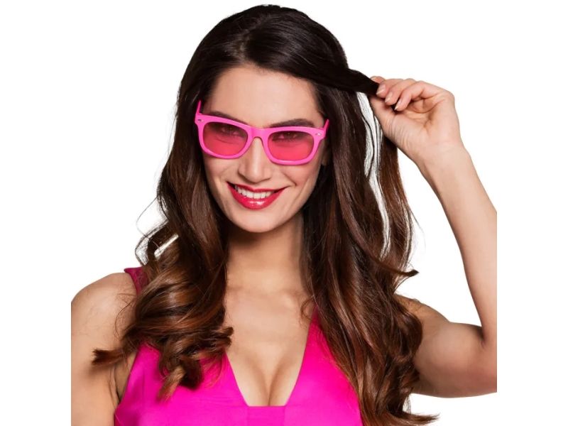 Neonrosa Brille
