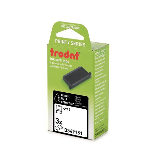 Trodat 6/4915, Blækpatron, Sort, Trodat, Printy 4915 self-inking pad, Sort, 79 mm