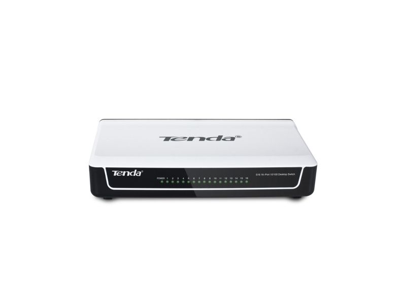 Tenda S16, Unmanaged, Fast Ethernet (10/100), Vollduplex