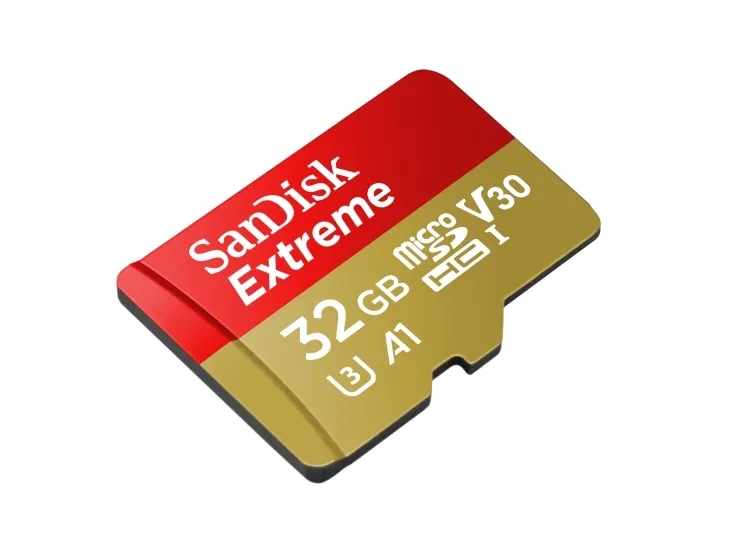 SanDisk Extreme - Flash-minneskort (adapter, microSDHC till SD inkluderad) - 32 GB - A1 / Video Class V30 / UHS-I U3 / Class10 - microSDHC UHS-I | Foto och video - Foto- & videotillbehör - Minneskort | GameStuff