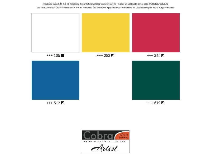 Cobra Artist Oil Colour Starter Set | 5 X