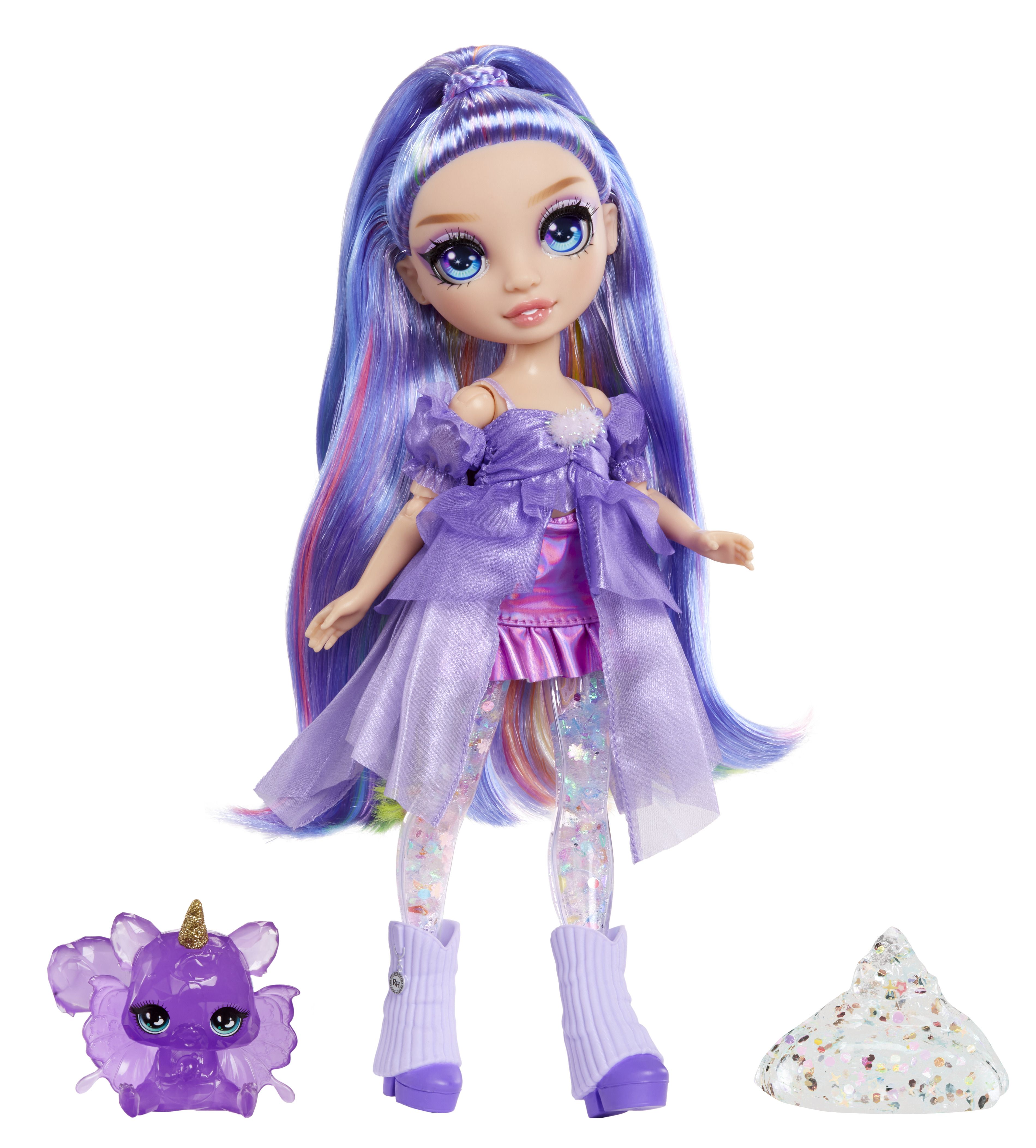 Rainbow High Rainbow Shimmers With Slime Fashion Doll - Violet (Purple), Mode Dukke, Hunstik, 4 År, Dreng/Pige, 280 Mm, Flerfarvet