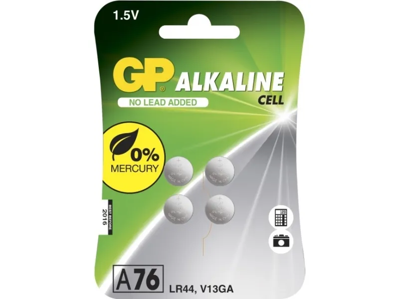 GP A76 - Batteri 4 x LR44 - alkaliskt | EL Artiklar - Batteri - Knappcell batteri | GameStuff