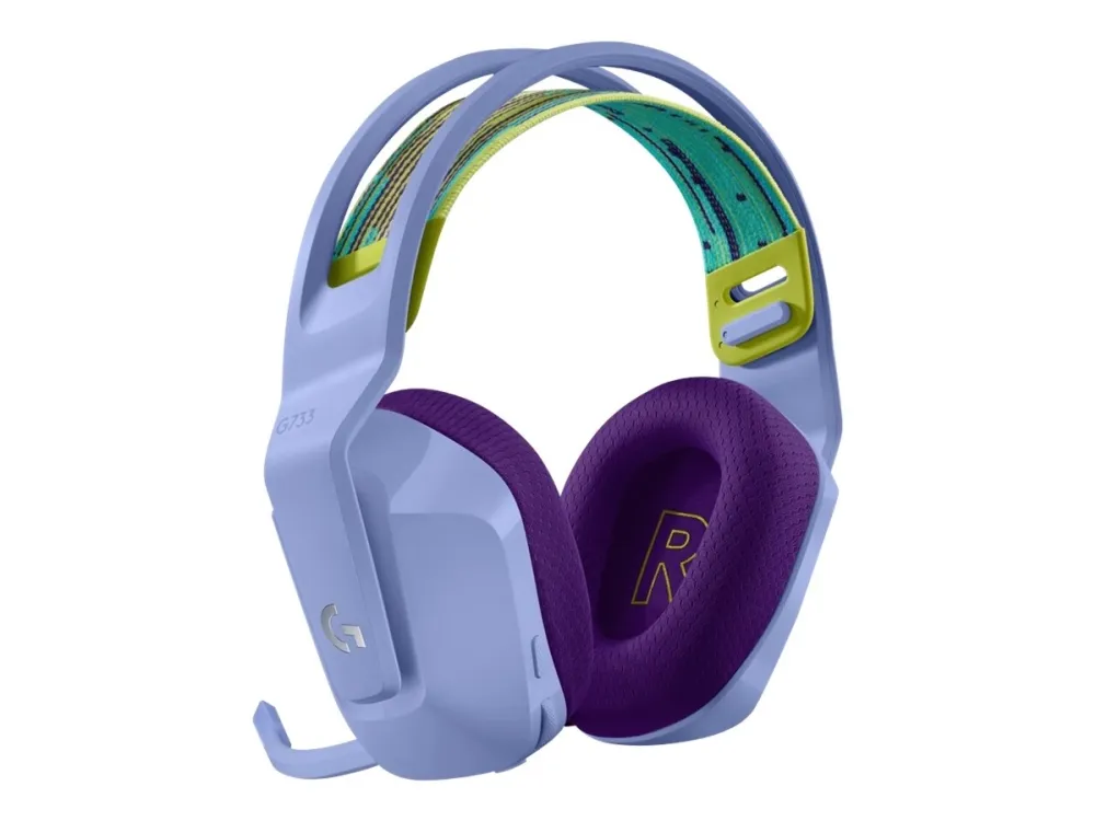 Logitech G G733 LIGHTSPEED Wireless RGB Gaming Headset - Headset - fuld størrelse - 2,4 GHz - trådløs - lilla