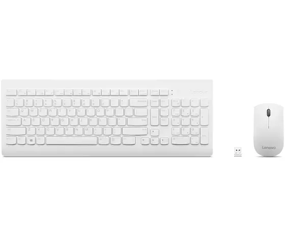 GX30W75336 tastatur Mus inkludert USB + Bluetooth QWERTY Hvit