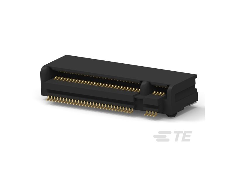 Te Connectivity 67 Way Right Angle Card Edge Memory Card Connector With Solder Termination