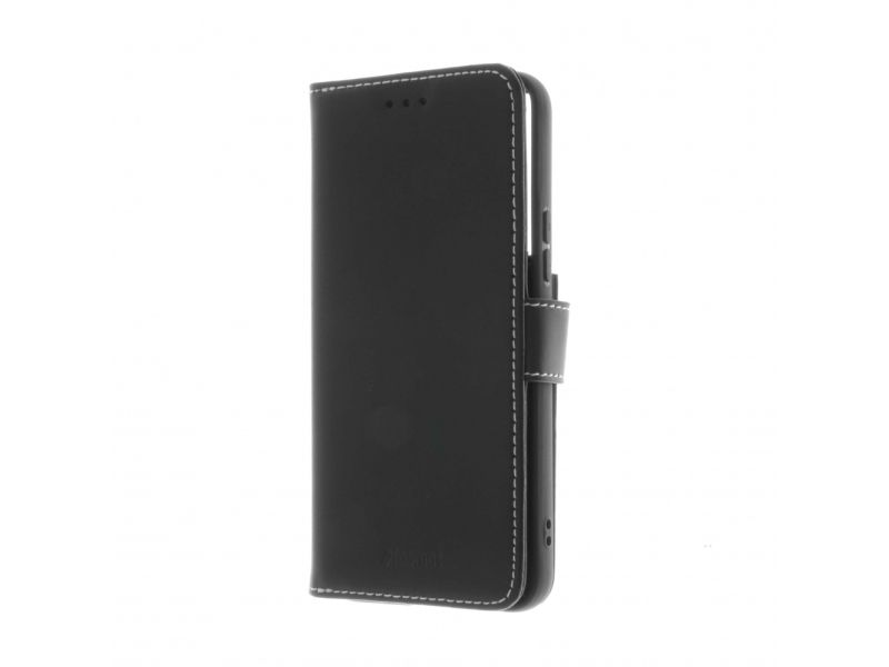 Insmat Exclusive - Flip-Hülle Für Mobiltelefon - Echtes Leder, Thermoplastisches Polyurethan (Tpu) - Schwarz - Für Samsung Galaxy S22