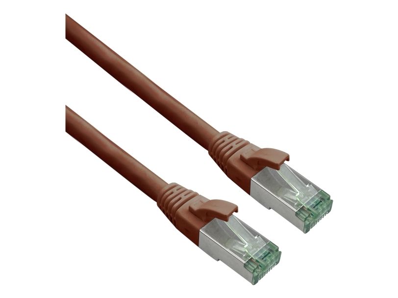 Helos 363778, 20 m, Cat7, S/FTP (S-STP), RJ-45, RJ-45, Brun