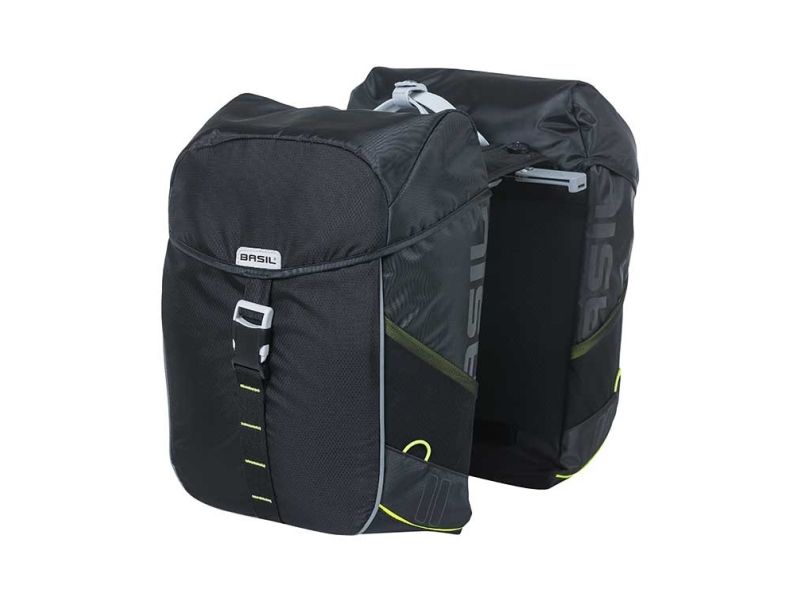 Basil Miles Mik, Hinten, Fahrradtasche, Polyester, Schwarz, 34 L, 10 Kg