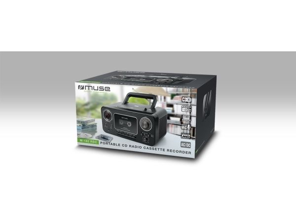 Muse M-182 Rdc, Analog, Fm, Mw, Afspiller, Cd, Cd-R, Cd-Rw, Gentag Alle, Gentag En, Led