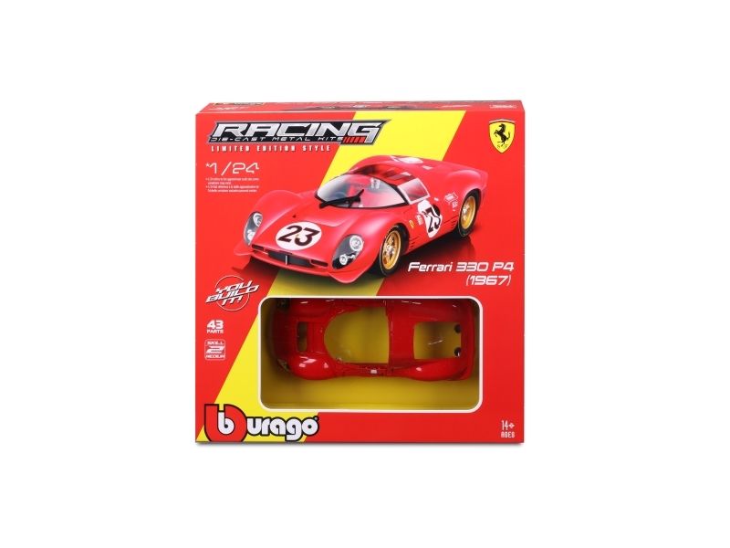 BBURAGO Ferrari 330 P4 Daytona 1:24, Sportsbil model, Formonterede, 1:24, Ferrari 330 P4 Daytona, Ethvert køn, Metal, Plast