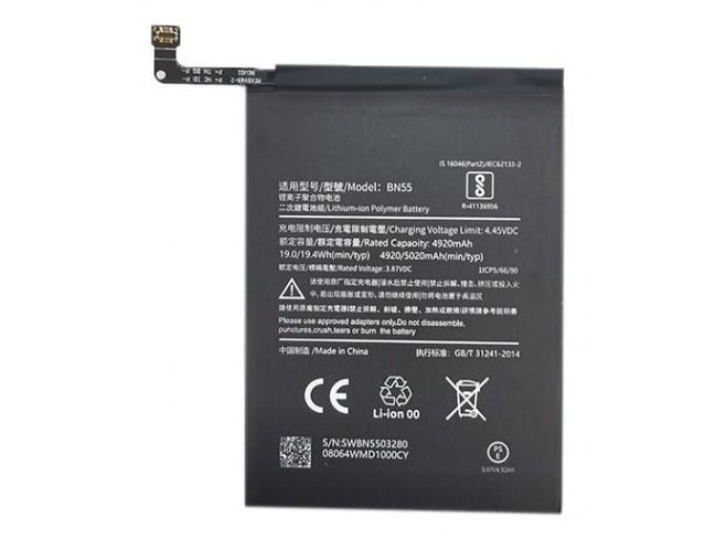 Extra Digital Sm220410, Batteri, Xiaomi, Redmi Note 9S, Sort, Lithium Polymer (Lipo), 5020 Mah