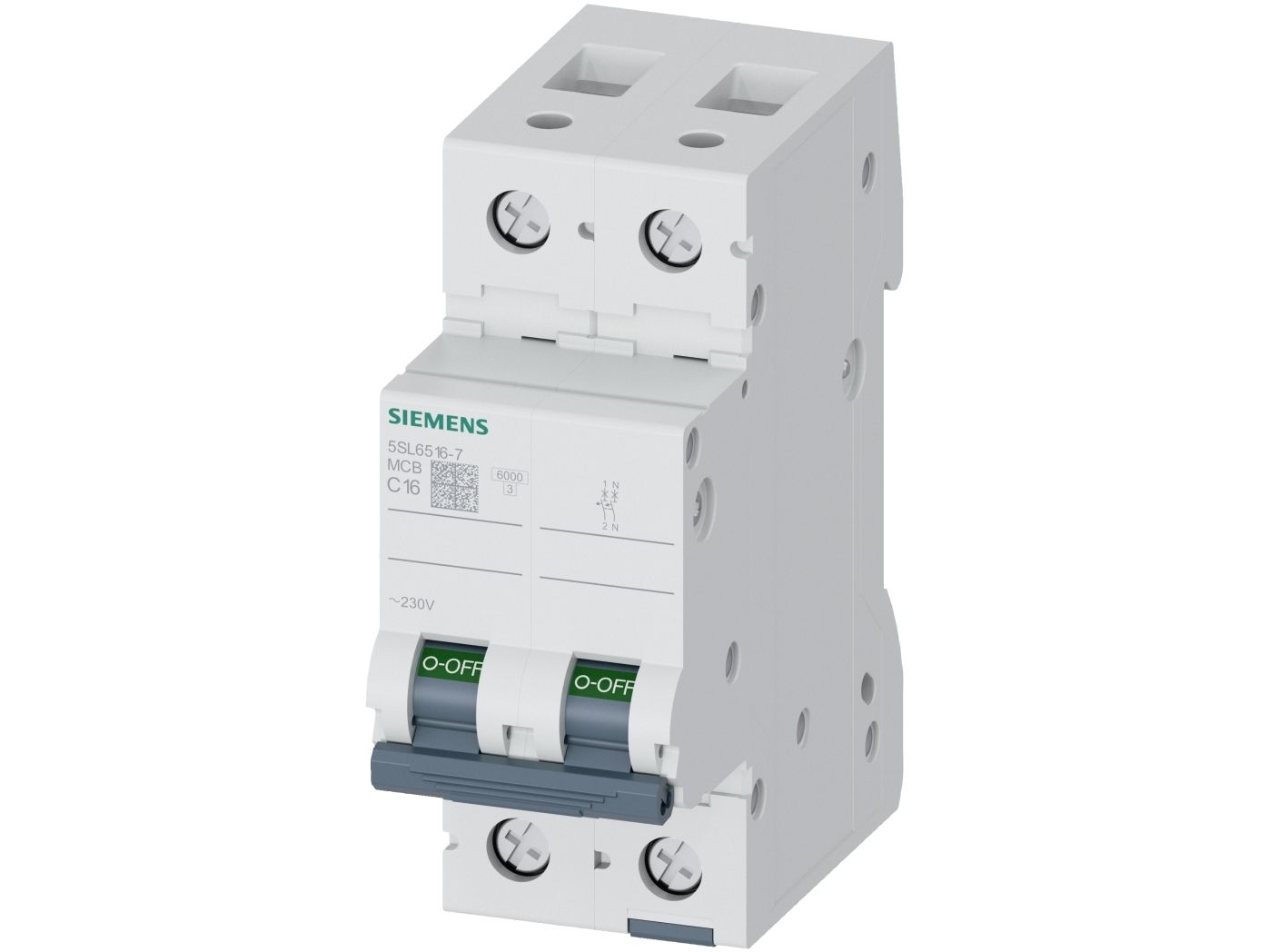 Automatsikring 16A 1P+N 6Ka C - 5Sl6516-7