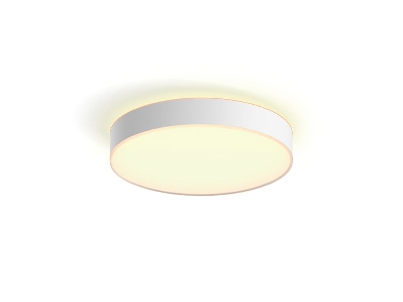 Philips Hue Enrave Ceiling Light - Warm To Cool White Light - White - 42Cm - 1 Dimmer Switch