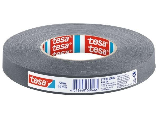 TESA 57230-00005-02, Grå, Bundtning, Farvekode, Fastgørelse, Handicrafting, Markering, Reparerer, Styrkende, 50 m, 19 mm, 1 stk