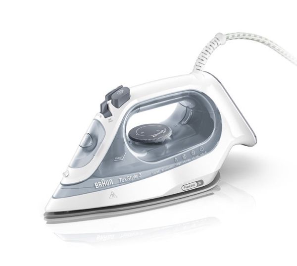 Braun Texstyle 3 Si3054gy, Dampfbügeleisen, Keramik-Bügelsohle, 2 M, 180 G/Min, Grau, 45 G/Min