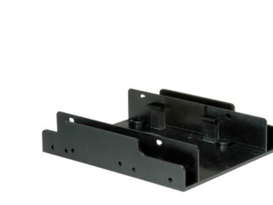 Roline Montageadapter, Bauform 3.5, Rahmen Für 2X 2.5 Hdd, Schwarz