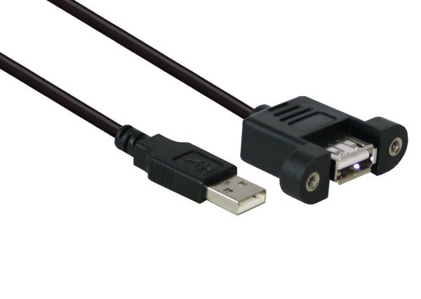Alcasa Usb 2.0 A/A 1.8M, 1,8 M, Usb A, Usb A, Usb 2.0, Männlich/Weiblich, Schwarz