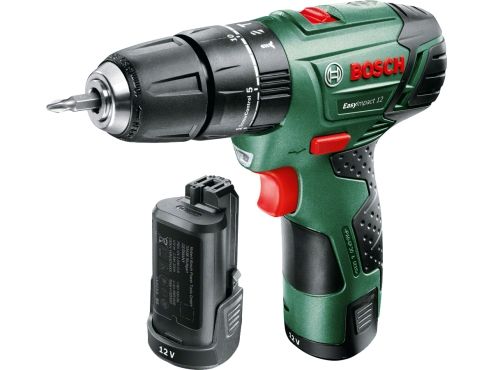Bosch 060398390E Easyimpact 12 Akku-Schlagbohrschrauber, 2 Akkus