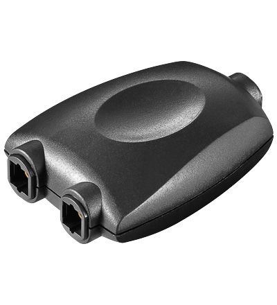 goobay - Digital audiosplitter (optisk) - TOSLINK hun til TOSLINK hun - fiberoptik - sort