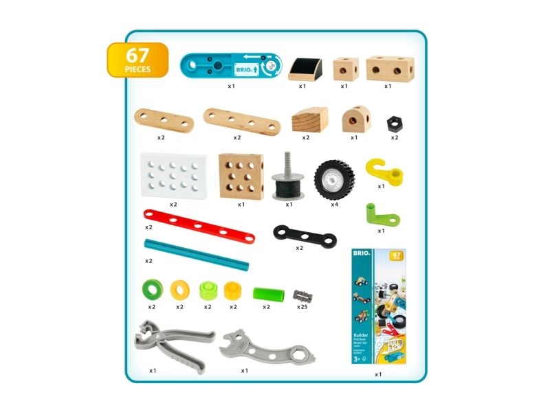 Brio 34595 Builder Pull Back-Motorsæt