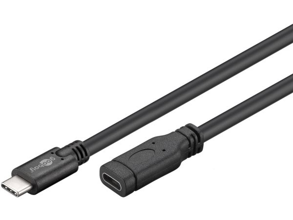 Goobay Usb 3.0 Superspeed-Kabel 1 M, Sort, 1 M - Usb-C Han &Gt Usb-C Hun (45393)