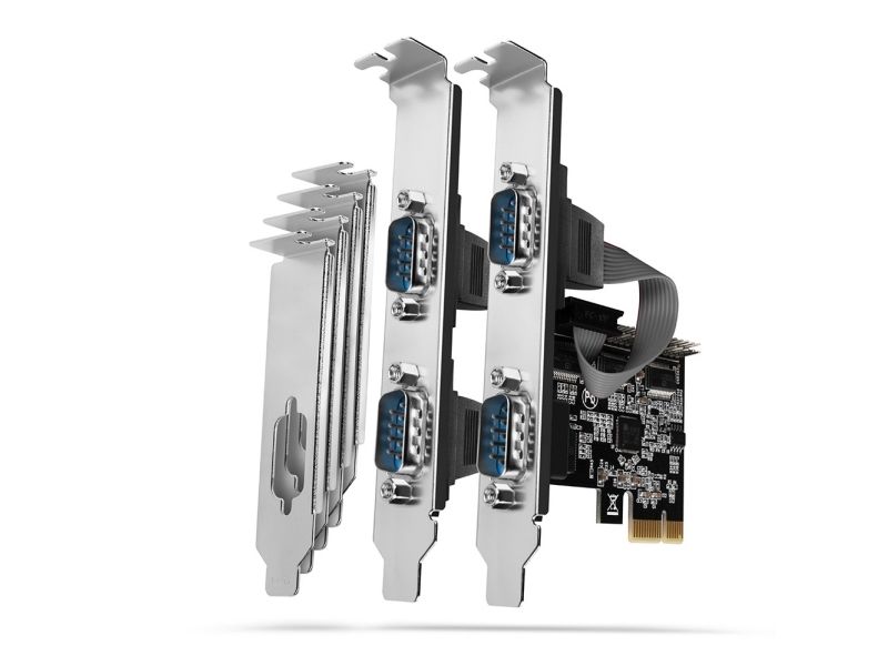 AXAGON PCEA-S4N, PCIe Å™adiÄ - 4x sÃ©riovÃ½ port (RS232) 250 kbps, vÄ. LP