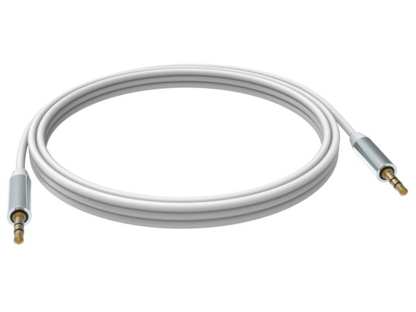 Vision Techconnect - Audiokabel - Ministik Han Til Ministik Han - 5 M - Dobbelt Afskærmet - Hvid