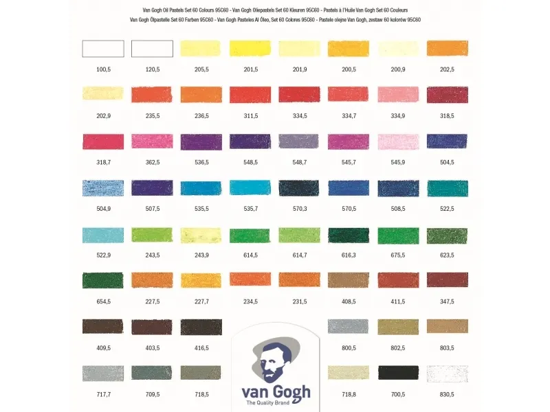 Van Gogh Oil pastel complete collection set 60 colours | Skola & Hobby - Konstmaterial - Pastell färger | GameStuff