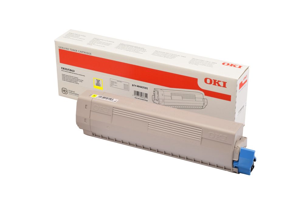 OKI - Høj kapacitet - gul - original - tonerpatron - for C833dn, 833n, 843dn