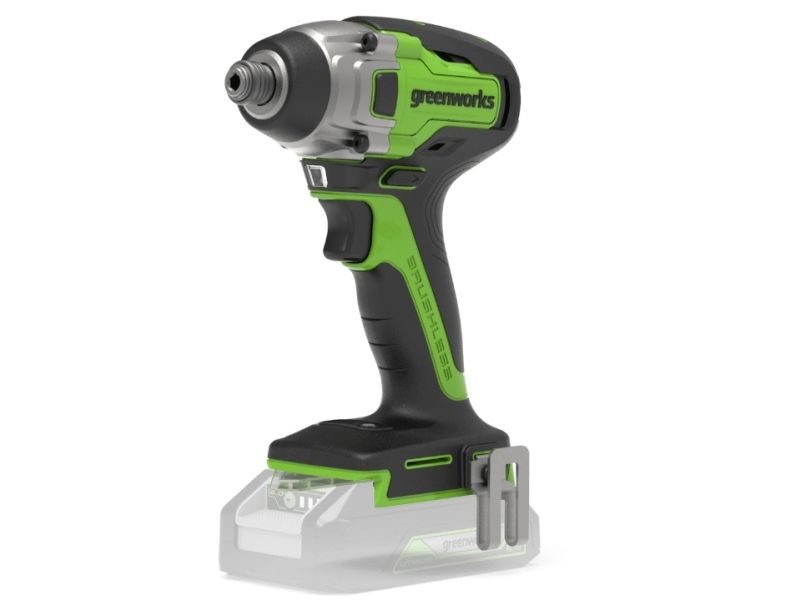 Greenworks 3802807, Mutterdragare, Borstl&ouml;s, Svart, Gr&ouml;n, Plast, 300 nm, 4000 IPM