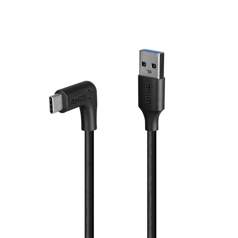 Lindy 1,5 m USB 3.2 type A til C-kabel 90° vinklet (32014)
