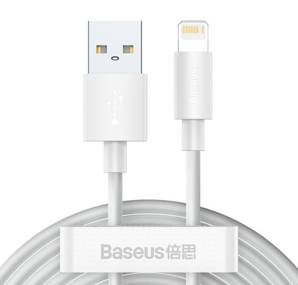 Baseus Tzcalzj-02, Weiß, Usb A, Lightning, 1,5 M, Männlich, Männlich