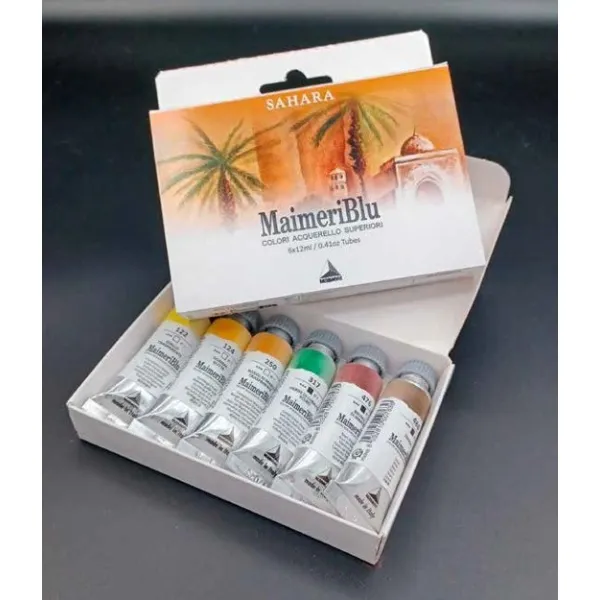 MaimeriBlu Watercolour set Sahara - 6 tubes 12ml - Professional Watercolours | Skola & Hobby - Konstmaterial - Akvareller och vattenfärger | GameStuff