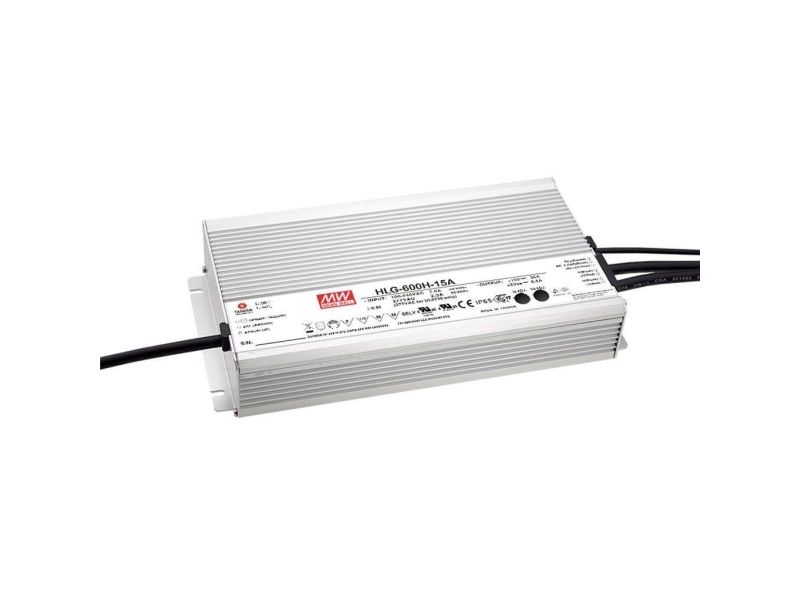 MEAN WELL HLG-600H-12A, 600 W, IP65, 90 - 305 V, 12 A, 40 V, 144 mm