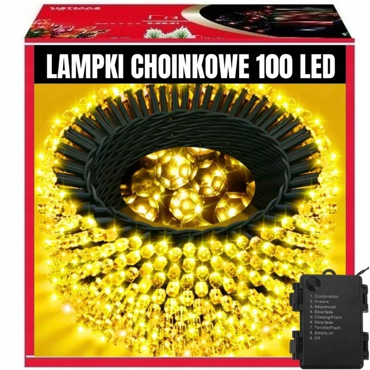 Julslinga ExtraLink (Extralink) 10,5 m, 100 LED, varmvit/vit, batteridriven