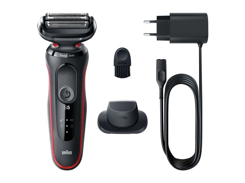 Braun Series 5 51-R1200s Folienrasierer Autosense, Schwarz, Rot