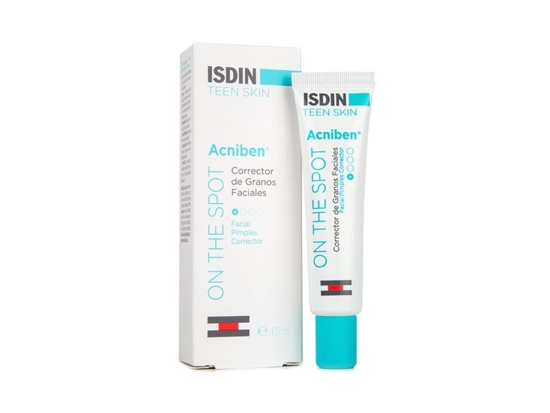 Isdin Acniben On The Spot, Unisex, Olieret Hud, Problemhud, Gele, Anti-Akne, Anti-Plet, Anti-Bums, Anti-Rødme, 15 Ml, Rør