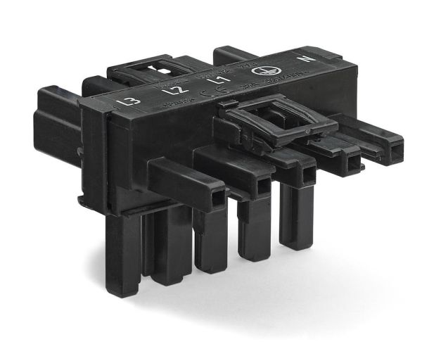 T-stykke. 1 han & 2 hun 5p sort 2 låse