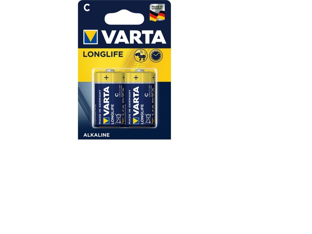 Varta Longlife 04114 - Batteri 2 x C - alkaliskt | EL Artiklar - Batteri - C-batterier | GameStuff