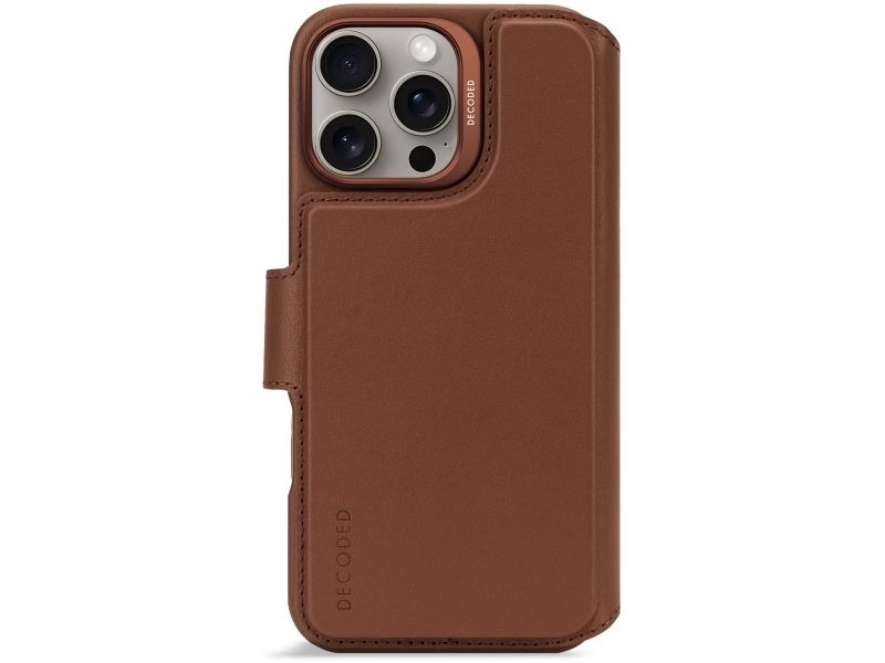 Decoded Leather Detachable Wallet, Geldbörsenhülle, Apple, Iphone 16 Pro Max, 17,5 Cm (6.9"), Braun