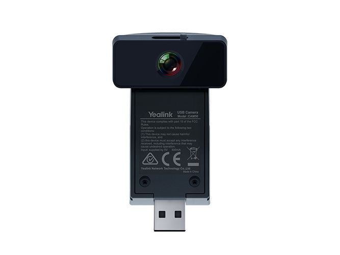 Yealink Cam50 - Konferenzkamera - Farbe - 2 Mp - 1280 X 720 - 720/30P - H.264, Vp8 - Dc 5 V