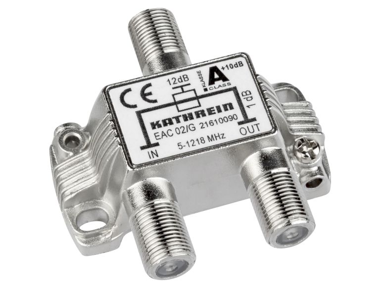 Kathrein EAC 02/G, 75 ohm (O), 5 - 1218 MHz, Sølv, Zink, 1 stk, F