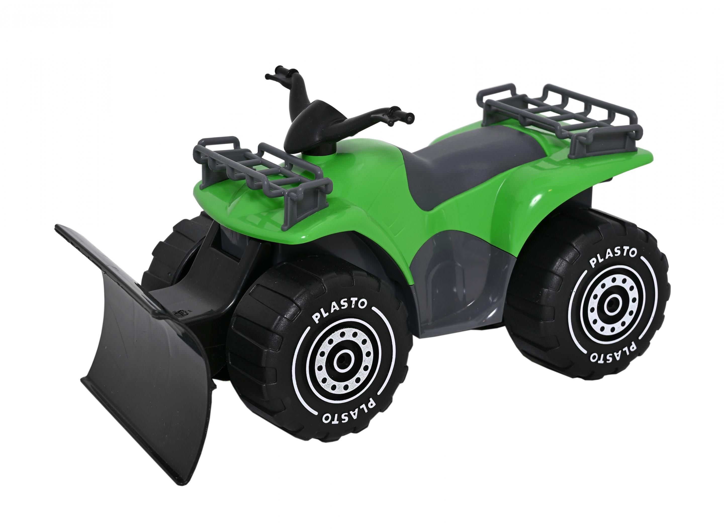 Plasto Legetøjs ATV med Plov - 30cm (1år+) Grøn
